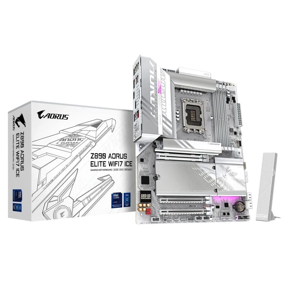 GIGABYTE Z890 AORUS ELITE WIFI7 ICE Motherboard | LGA 1700 | DDR5 | PCIe 5.0 | Wi-Fi 7 | Intel Z890 Chipset | ATX