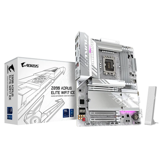 GIGABYTE Z890 AORUS ELITE WIFI7 ICE Motherboard | LGA 1700 | DDR5 | PCIe 5.0 | Wi-Fi 7 | Intel Z890 Chipset | ATX