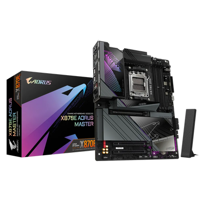 GIGABYTE X870E AORUS MASTER | AM5 | DDR5 OC 8600MT/s | PCIe 5.0 | USB4 | Wi-Fi 7 | 5GbE LAN | M.2 Thermal Guard XL