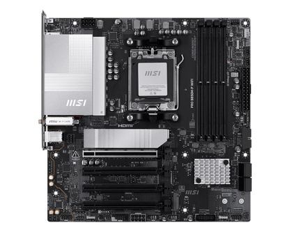 MSI PRO B850M-P WIFI Micro-ATX Motherboard | AM5 | DDR5‑8200+ OC | PCIe 5.0 x16 | 3× M.2 (1× Gen5) | 5 GbE LAN | Wi‑Fi 7 | USB4 | HDMI 2.1