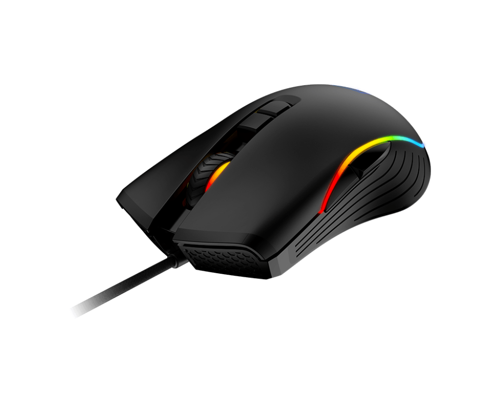MSI FORGE GM300 Gaming Mouse – 7200 DPI, RGB Lighting, 7 Buttons, Symmetrical Design, 10M Click Durability