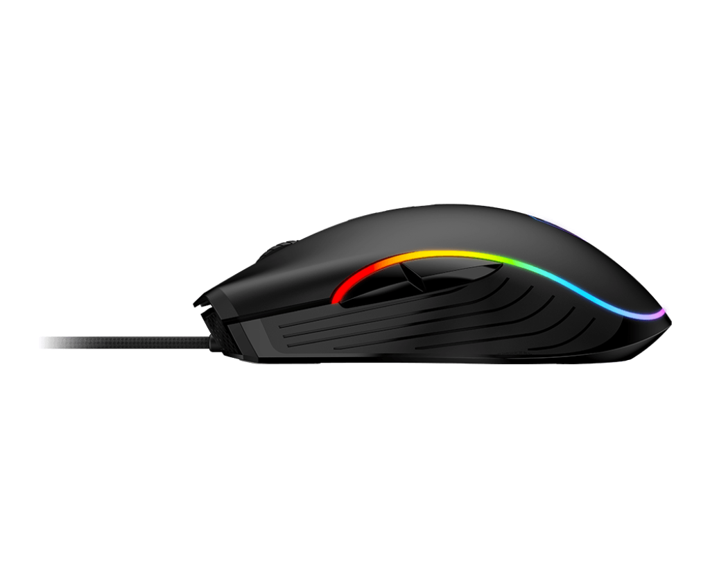 MSI FORGE GM300 Gaming Mouse – 7200 DPI, RGB Lighting, 7 Buttons, Symmetrical Design, 10M Click Durability