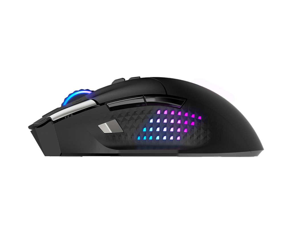 MSI VERSA PRO Wireless Gaming Mouse | Tri-Mode Connectivity (2.4G / Bluetooth / USB) | 26000 DPI Optical Sensor | 1000Hz Polling Rate | RGB Lighting | 15 Programmable Buttons | Ergonomic Design