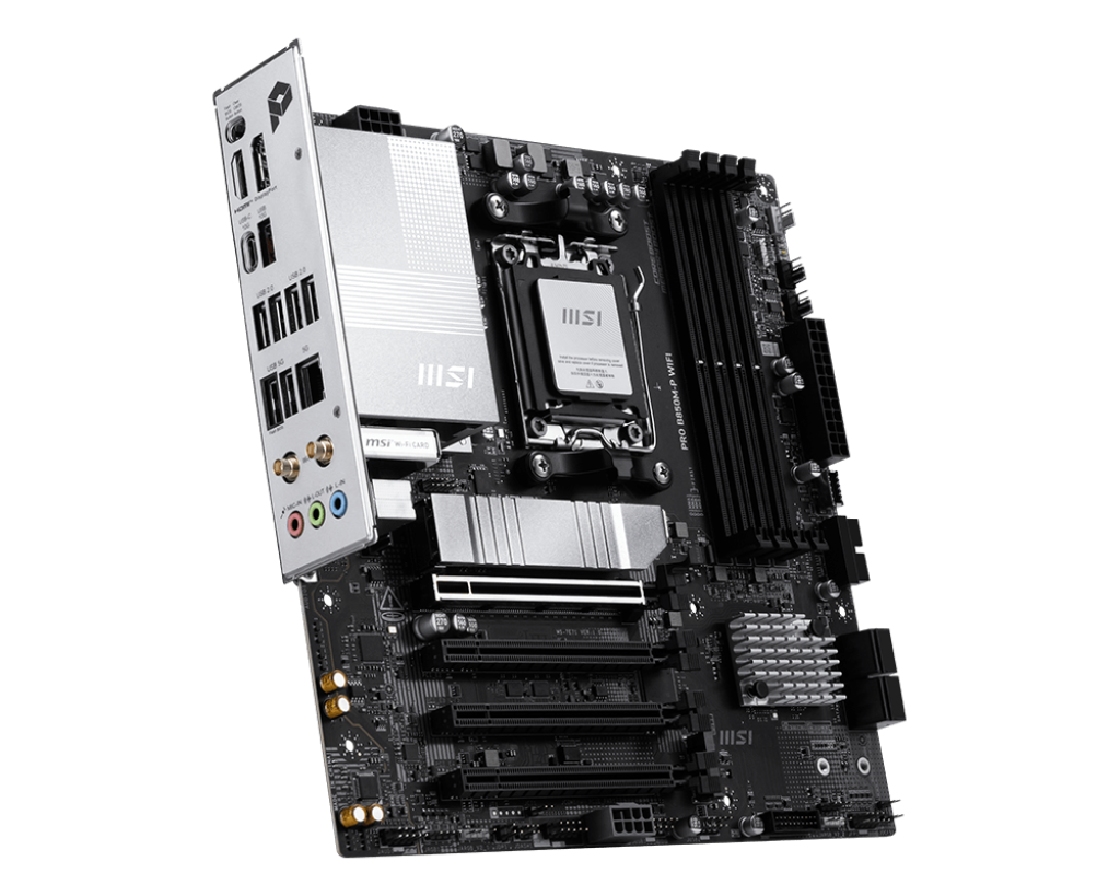 MSI PRO B850M-P WIFI Micro-ATX Motherboard | AM5 | DDR5‑8200+ OC | PCIe 5.0 x16 | 3× M.2 (1× Gen5) | 5 GbE LAN | Wi‑Fi 7 | USB4 | HDMI 2.1