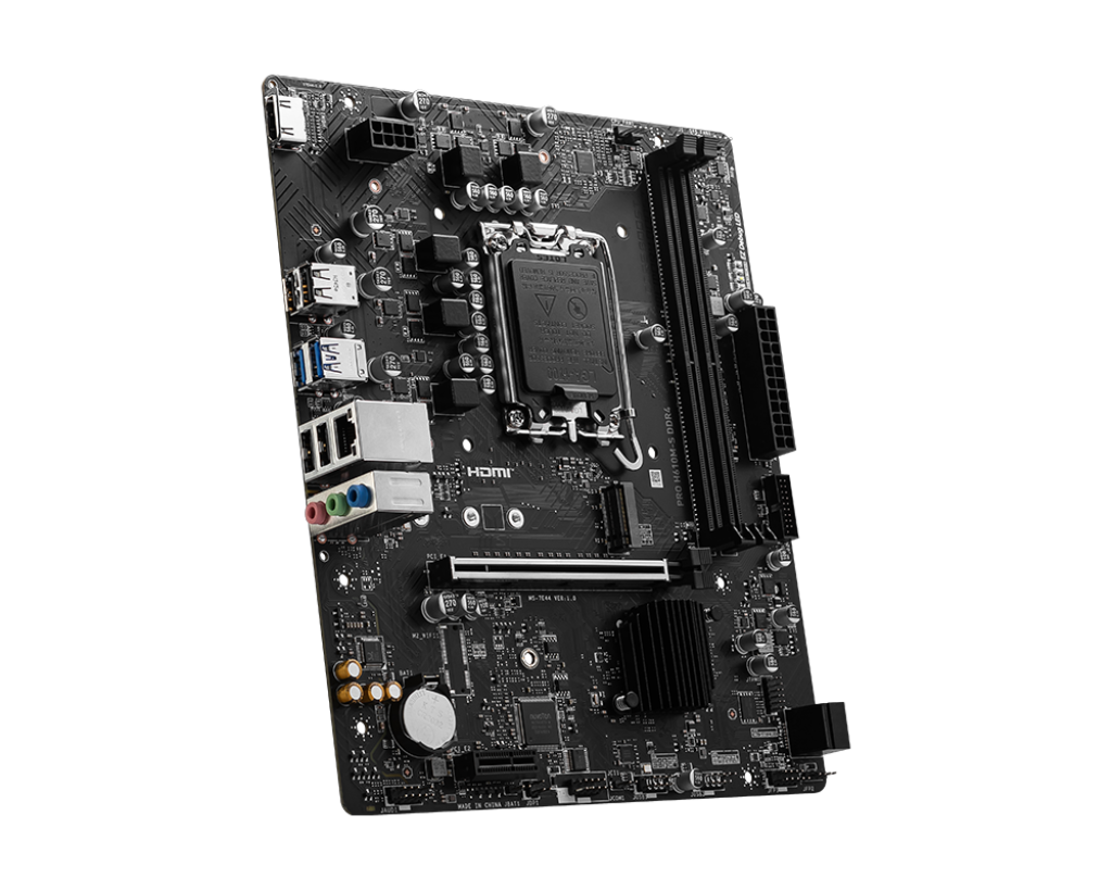 MSI PRO H610M‑S DDR4 Micro‑ATX Motherboard | Intel H610 | LGA 1700 | DDR4‑3200 | PCIe 4.0 x16 | Gen3 M.2 | HDMI 4K | Realtek 1 Gb LAN | ALC897 Audio