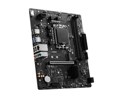 MSI PRO H610M‑S DDR4 Micro‑ATX Motherboard | Intel H610 | LGA 1700 | DDR4‑3200 | PCIe 4.0 x16 | Gen3 M.2 | HDMI 4K | Realtek 1 Gb LAN | ALC897 Audio