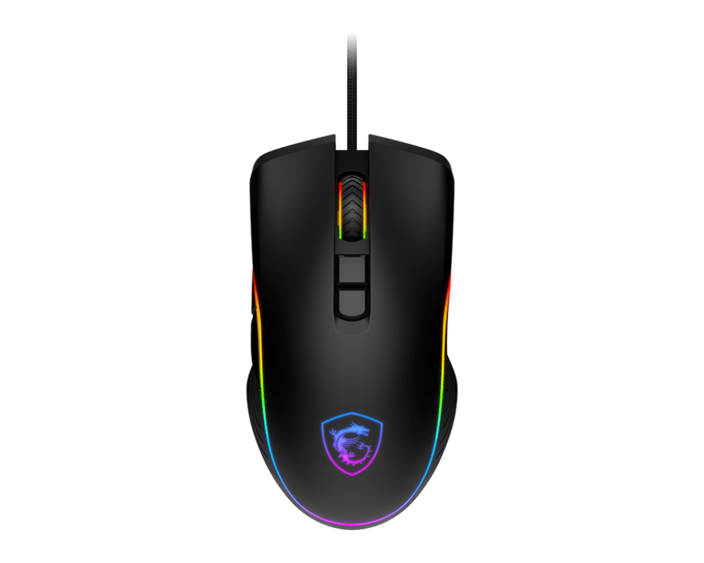 MSI FORGE GM300 Gaming Mouse – 7200 DPI, RGB Lighting, 7 Buttons, Symmetrical Design, 10M Click Durability