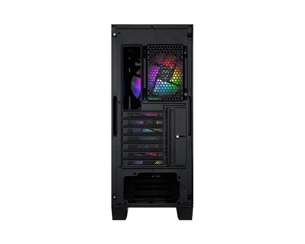 MSI MAG FORGE 130A AIRFLOW Mid-Tower PC Case | High-Airflow Mesh Front | Tempered Glass Side Panel | 4 Pre-Installed Auto-RGB Fans | USB 5Gbps Front I/O | Supports ATX/Micro-ATX/Mini-ITX
