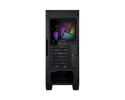 MSI MAG FORGE 130A AIRFLOW Mid-Tower PC Case | High-Airflow Mesh Front | Tempered Glass Side Panel | 4 Pre-Installed Auto-RGB Fans | USB 5Gbps Front I/O | Supports ATX/Micro-ATX/Mini-ITX