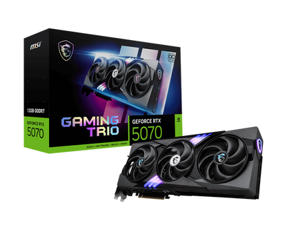 MSI GeForce RTX 5070 12G GAMING TRIO OC | 12GB GDDR7 | PCIe 5.0 | 6144 Cores | 2625 MHz Boost | 28 Gbps | DLSS 4 | HDMI 2.1b | DP 2.1b