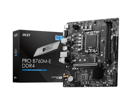 MSI PRO B760M-E DDR4 LGA 1700 Micro-ATX Motherboard