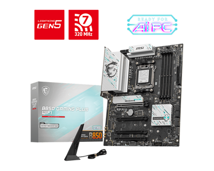 MSI B850 GAMING PLUS WIFI ATX Motherboard | AM5 | DDR5‑8200+ OC | PCIe 5.0 x16 | 3× M.2 (1× Gen5) | 5 GbE LAN | Wi‑Fi 7 | USB4 | HDMI 2.1