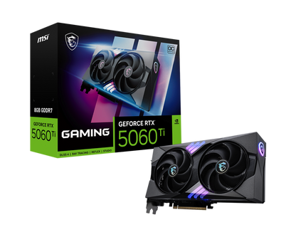 MSI GeForce RTX 5060 Ti 8G GAMING OC | 8 GB GDDR7 | 28 Gbps | Twin Frozr 10 Cooling | PCIe 5.0 | 180W | 4-Display Output