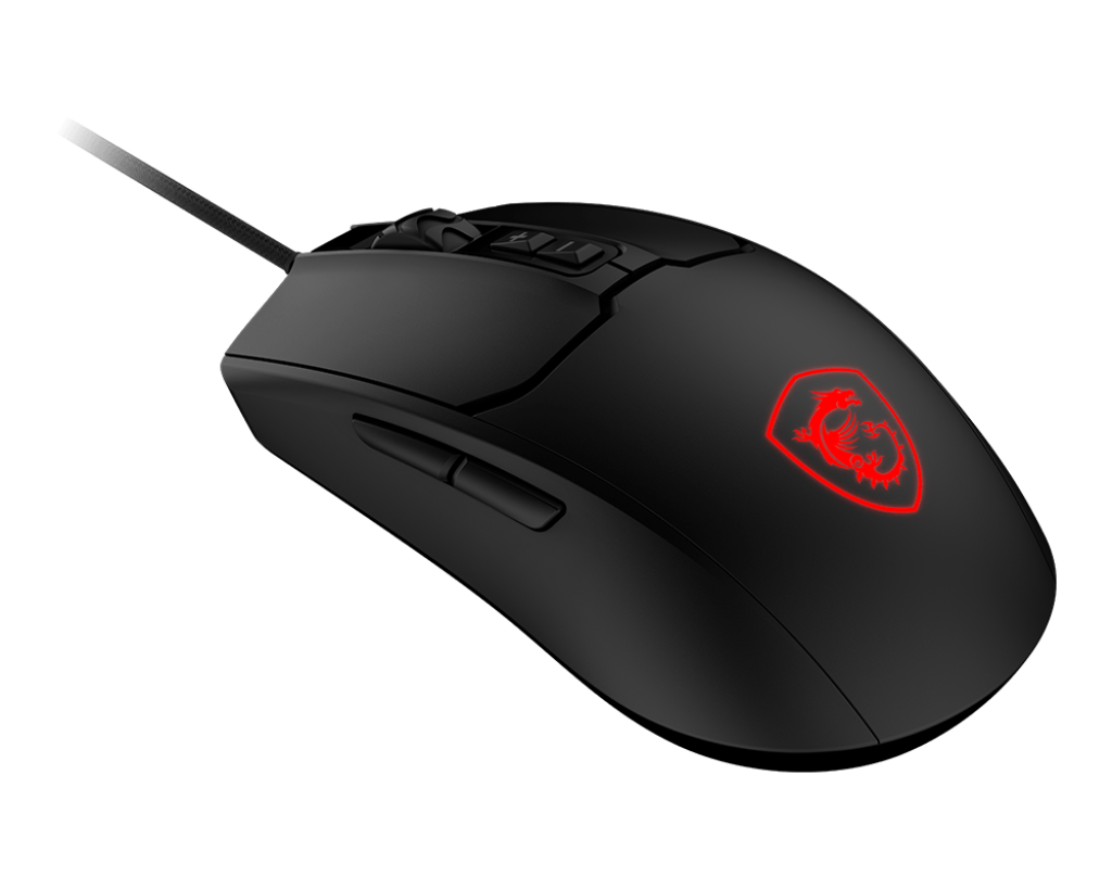 MSI FORGE GM100 Gaming Mouse – 6400 DPI, 6-Mode RGB, 7 Buttons, Symmetrical Design, 10M Click Durability