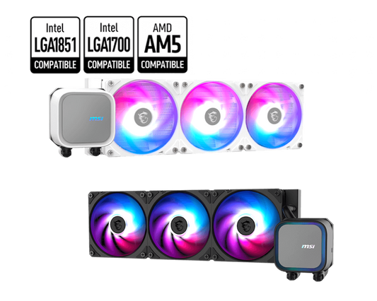 MSI MAG CORELIQUID A13 360 AIO Liquid Cooler | 360mm Radiator | ARGB | CycloBlade Fans | Copper Base | LGA1700/AM5 Support