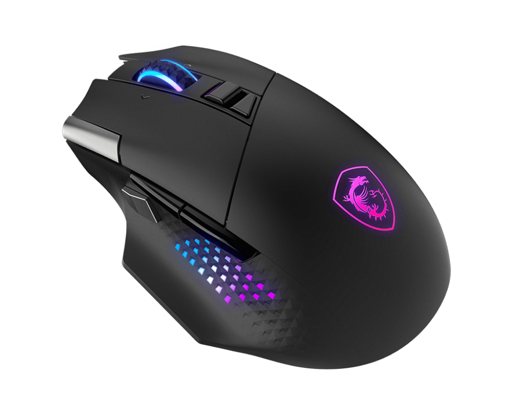 MSI VERSA PRO Wireless Gaming Mouse | Tri-Mode Connectivity (2.4G / Bluetooth / USB) | 26000 DPI Optical Sensor | 1000Hz Polling Rate | RGB Lighting | 15 Programmable Buttons | Ergonomic Design