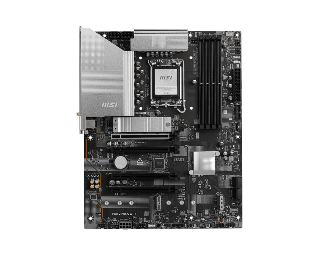 MSI PRO Z890‑S WIFI ATX Motherboard | Intel Z890 | LGA1851 | DDR5‑256GB | PCIe 5.0 x16 | M.2 Gen 5 | Wi‑Fi 7 + 2.5 GbE | Thunderbolt 4 | USB4