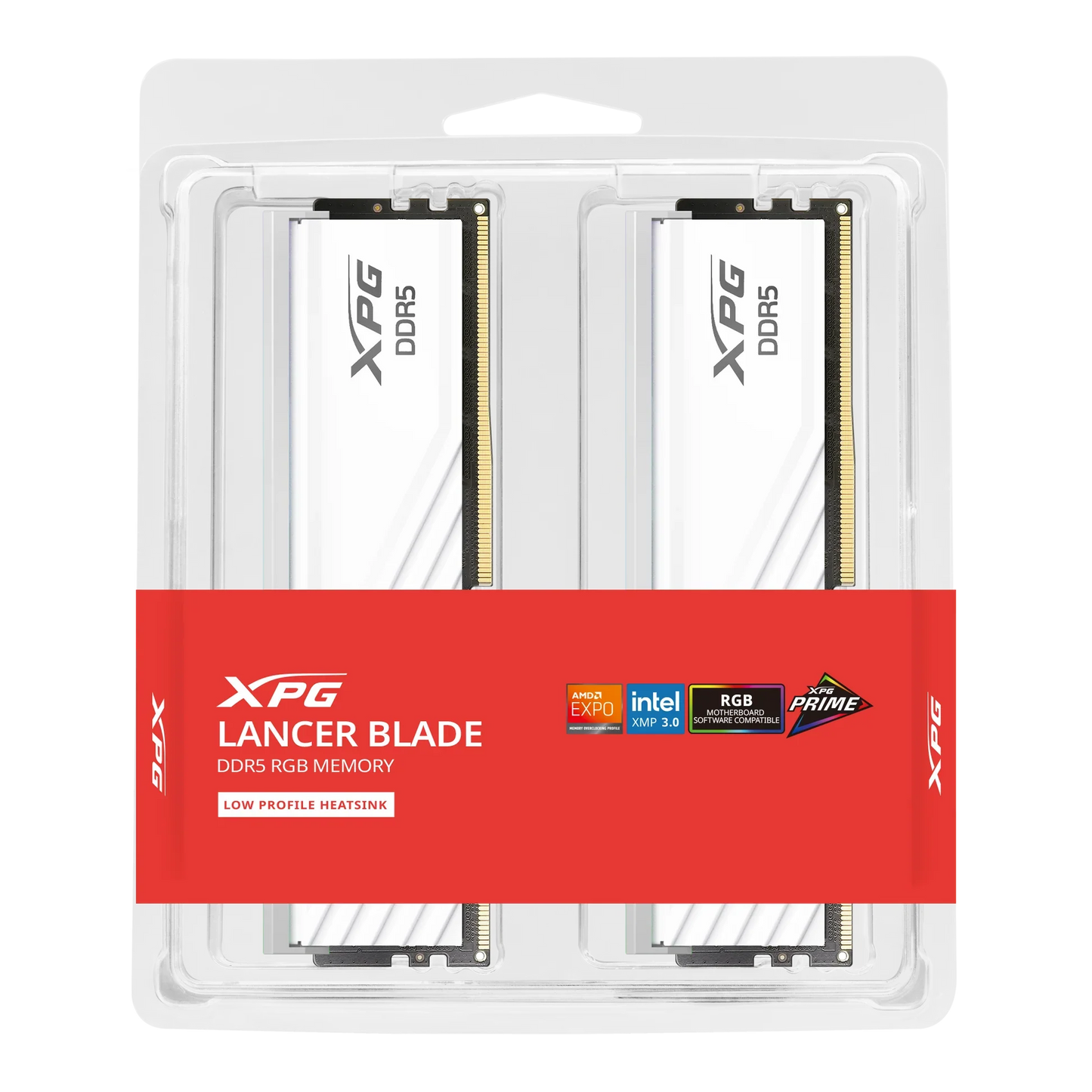 XPG Lancer Blade RGB DDR5 6400MHz 32GB (2×16GB) CL38 UDIMM 288‑Pins Desktop SDRAM DDR5 Dual Channel RAM