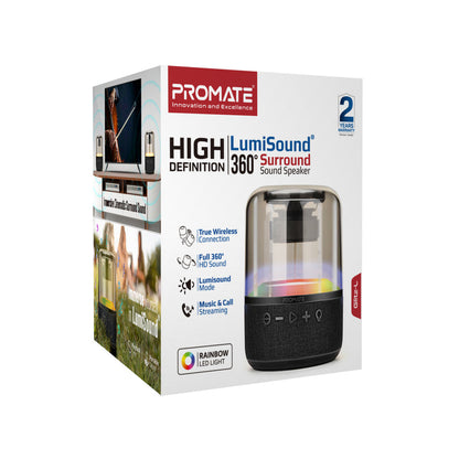 Promate Glitz-L 10W LumiSound 360° Surround Sound Speaker