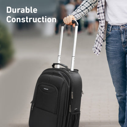 Promate Mogul-TR 2-in-1 Trolley Laptop Bag | Up to 16″ | Water-Resistant with Wheels & Hidden Backpack Straps