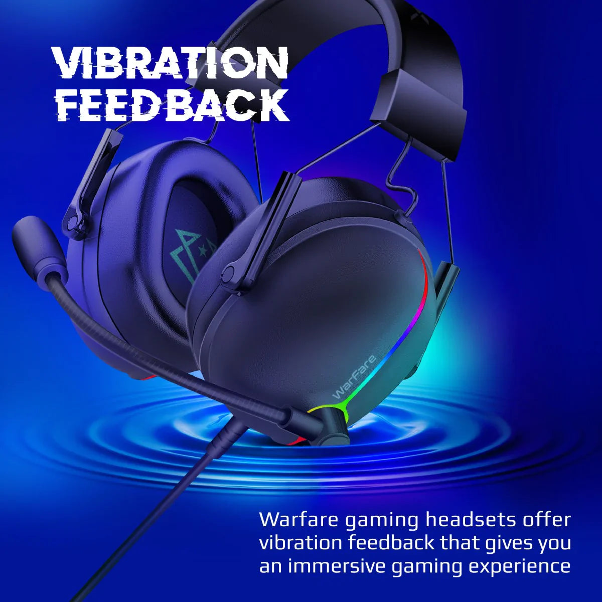 VERTUX warfare Extreme Performance 7.1 Surround Sound Gaming Headset with ENC Microphone & Vibration Feedback