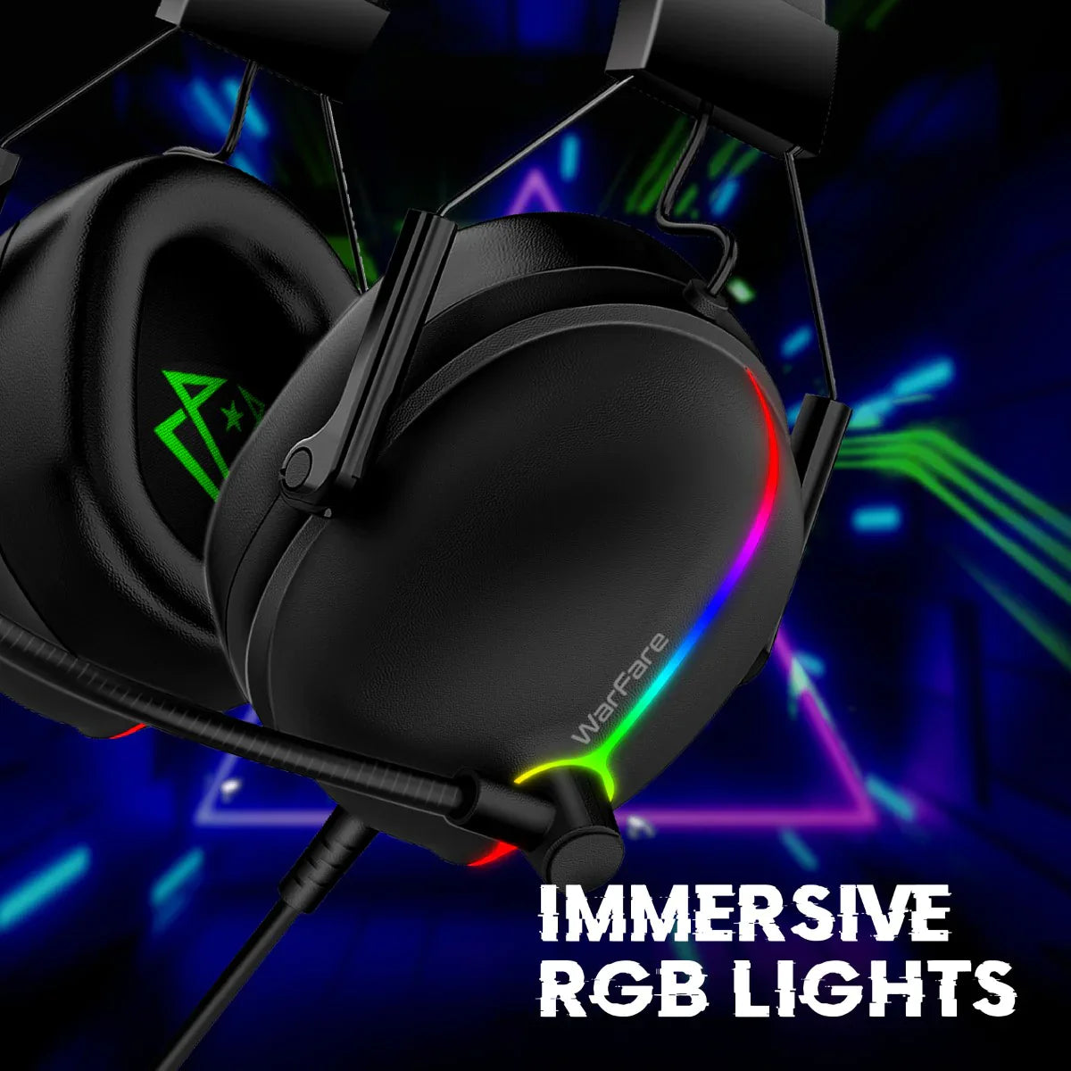 VERTUX warfare Extreme Performance 7.1 Surround Sound Gaming Headset with ENC Microphone & Vibration Feedback