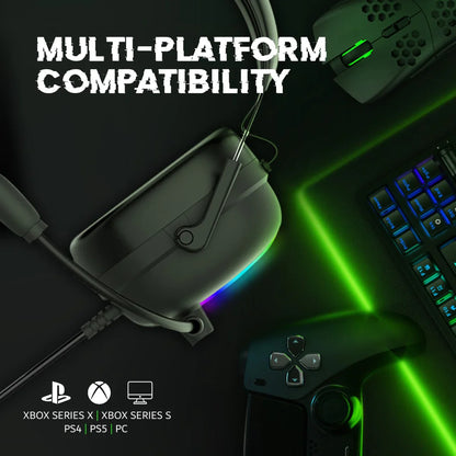 VERTUX warfare Extreme Performance 7.1 Surround Sound Gaming Headset with ENC Microphone & Vibration Feedback