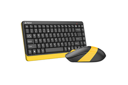 A4Tech FG1110 2.4 GHz Wireless Keyboard & Mouse Combo | Nano Receiver | Plug & Play | 8-in-1 Mouse Features | Office & Home Use