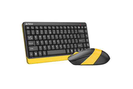 A4Tech FG1110 2.4 GHz Wireless Keyboard & Mouse Combo | Nano Receiver | Plug & Play | 8-in-1 Mouse Features | Office & Home Use