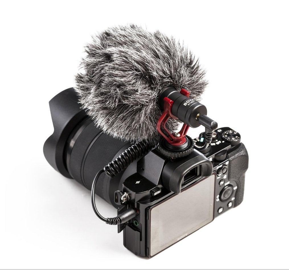 BOYA BY-BM3031 Super‑Cardioid On‑Camera Shotgun Microphone | 3‑Position Gain | 80 Hz High‑Pass Filter | Headphone Jack | Shockmount
