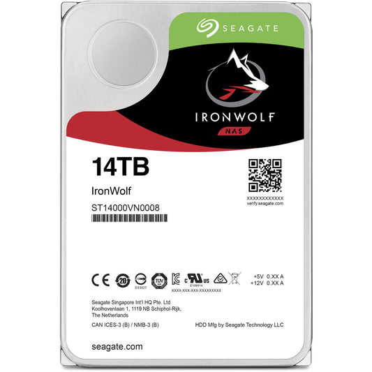 Seagate IronWolf SATA III 3.5" Internal NAS HDD - 14TB