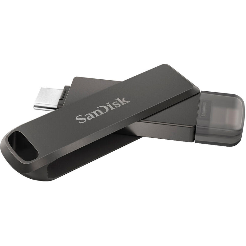 SanDisk iXpand Flash Drive Luxe 64GB – Dual USB Type-C & Lightning Connectors, USB 3.1 Gen 1, All-Metal Swivel Design, Automatic iPhone Backup