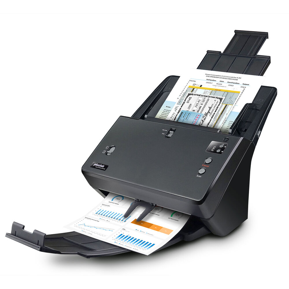 Plustek SmartOffice PT2160 Document Scanner, High-Speed Duplex Scanner with 100-Sheet ADF, 60ppm/120ipm, Ultrasonic Double-Feed Detection, USB 3.0, Windows & Mac Compatible