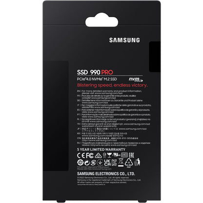 Samsung 990 PRO 4TB NVMe PCIe Gen 4.0 M.2 SSD – Up to 7,450 MB/s Read, 6,900 MB/s Write, Smart Thermal Control, Enhanced Power Efficiency