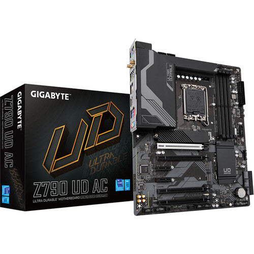 Gigabyte Z790 UD AC (rev.1.x) ATX Motherboard | LGA 1700 | DDR5 up to 7600 MT/s | PCIe 5.0/M.2 | USB 3.2 Gen2x2 | Wi‑Fi 5 | 2.5 GbE