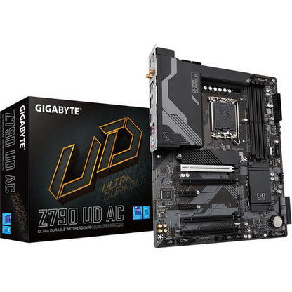 Gigabyte Z790 UD AC (rev.1.x) ATX Motherboard | LGA 1700 | DDR5 up to 7600 MT/s | PCIe 5.0/M.2 | USB 3.2 Gen2x2 | Wi‑Fi 5 | 2.5 GbE