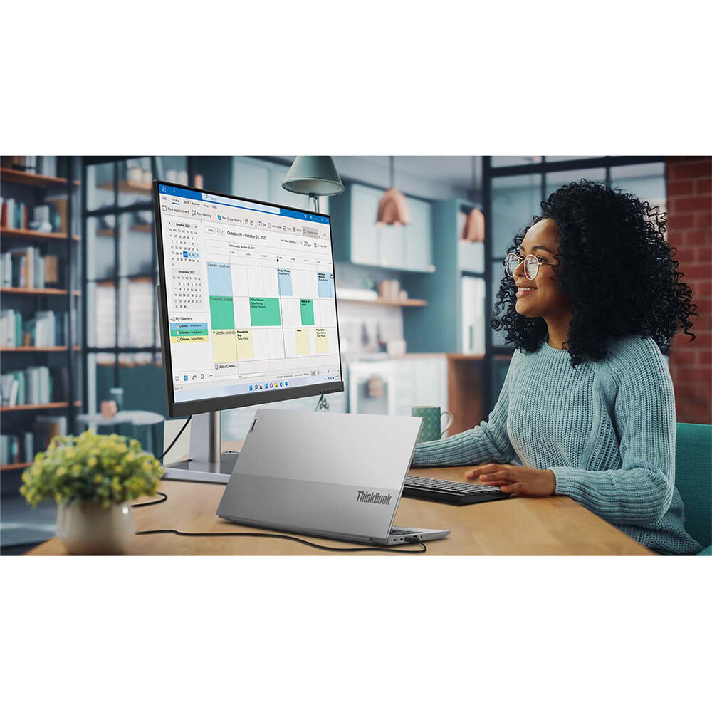 Lenovo L27m-30-2022 - Everyday Monitor - 27 Inch FHD - 75 Hz - AMD FreeSync - Low Blue Light Certified - Tilt Stand - Integrated Speakers - HMDI & VGA & USB-C,Grey
