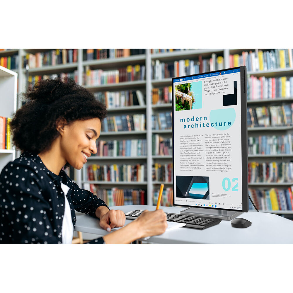 Lenovo L27m-30-2022 - Everyday Monitor - 27 Inch FHD - 75 Hz - AMD FreeSync - Low Blue Light Certified - Tilt Stand - Integrated Speakers - HMDI & VGA & USB-C,Grey