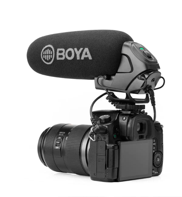 BOYA BY-BM3030 Supercardioid Shotgun Microphone | Battery-Powered Mic for DSLR Cameras & Audio Recorders