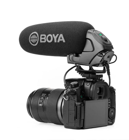 BOYA BY-BM3030 Supercardioid Shotgun Microphone | Battery-Powered Mic for DSLR Cameras & Audio Recorders