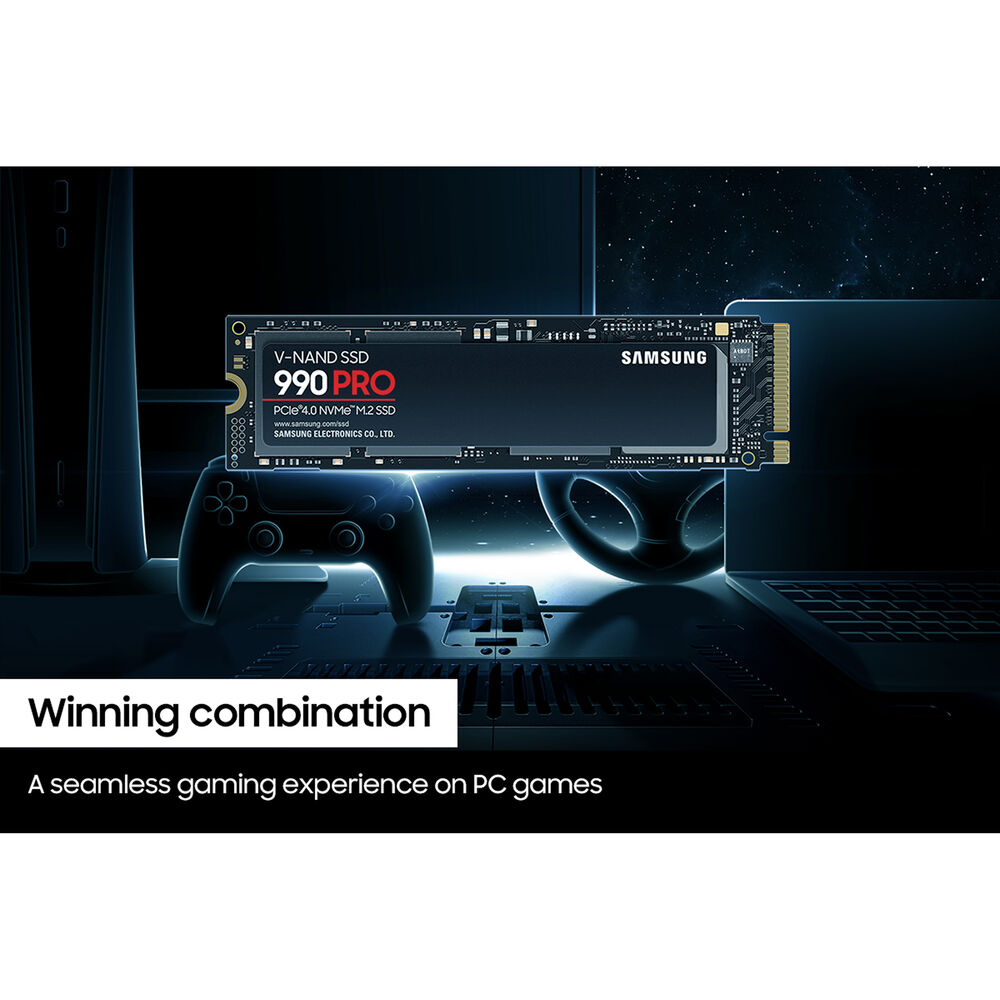 Samsung 990 PRO 4TB NVMe PCIe Gen 4.0 M.2 SSD – Up to 7,450 MB/s Read, 6,900 MB/s Write, Smart Thermal Control, Enhanced Power Efficiency
