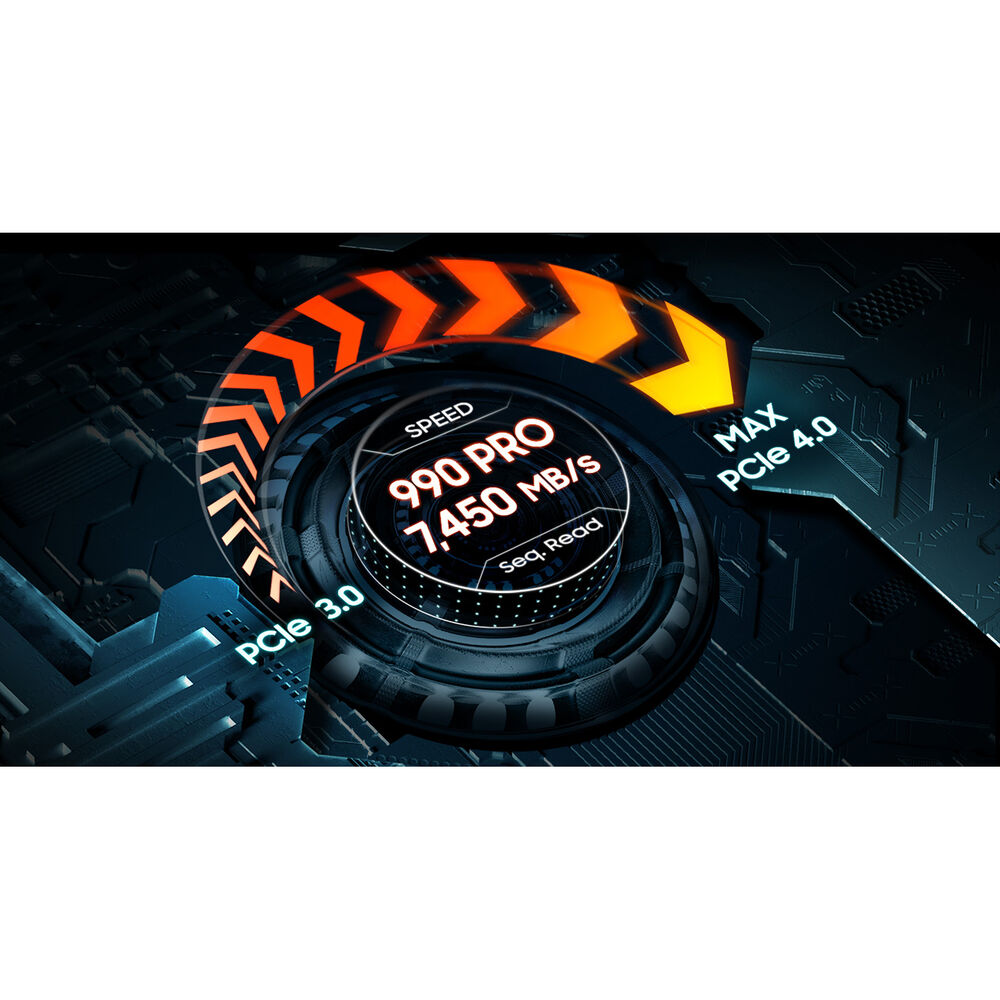 Samsung 990 PRO 1TB NVMe PCIe Gen 4.0 M.2 SSD with Heatsink | Up to 7 | 450 MB/s Read | 6 | 900 MB/s Write | PS5 Compatible | Smart Thermal Control