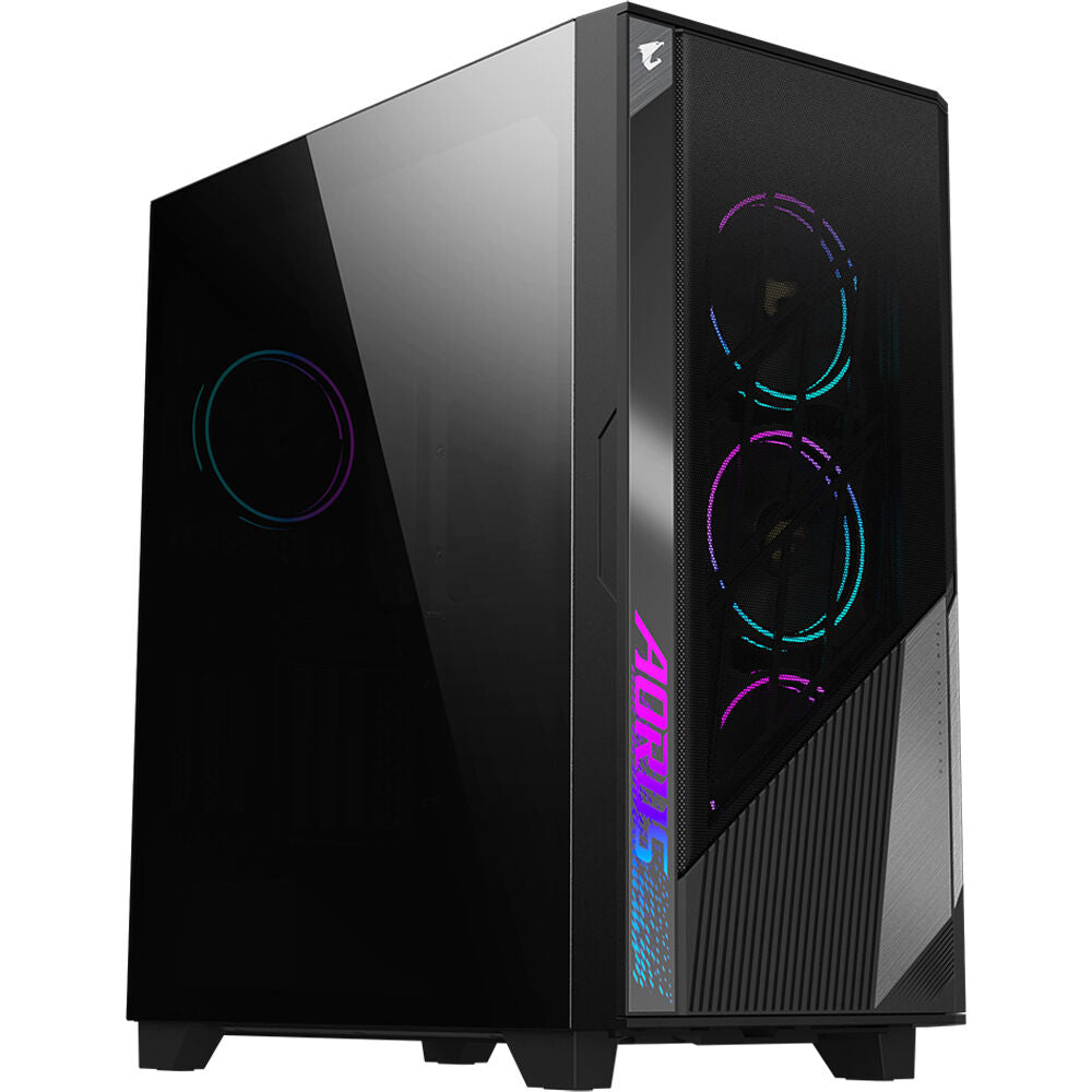 GIGABYTE AORUS C500 GLASS | E-ATX Mid-Tower Case with Tempered Glass | ARGB Fans | Vertical GPU Support | USB 3.1 Gen2 Type-C
