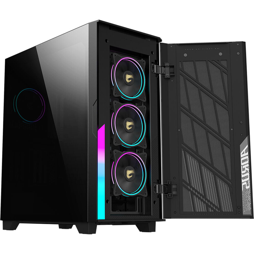 GIGABYTE AORUS C500 GLASS | E-ATX Mid-Tower Case with Tempered Glass | ARGB Fans | Vertical GPU Support | USB 3.1 Gen2 Type-C