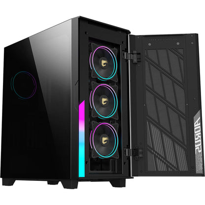 GIGABYTE AORUS C500 GLASS | E-ATX Mid-Tower Case with Tempered Glass | ARGB Fans | Vertical GPU Support | USB 3.1 Gen2 Type-C
