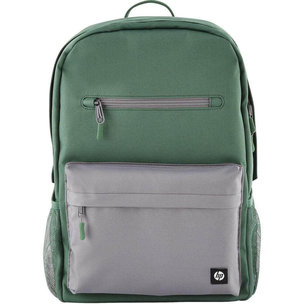 HP Campus Green Backpack | 15.6" Eco-Friendly Laptop Bag | Padded | Water-Resistant | Grey/Green