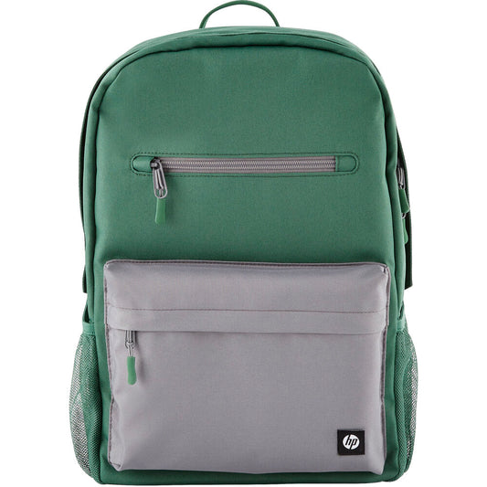 HP Campus Green Backpack | 15.6" Eco-Friendly Laptop Bag | Padded | Water-Resistant | Grey/Green