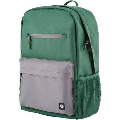 HP Campus Green Backpack | 15.6" Eco-Friendly Laptop Bag | Padded | Water-Resistant | Grey/Green