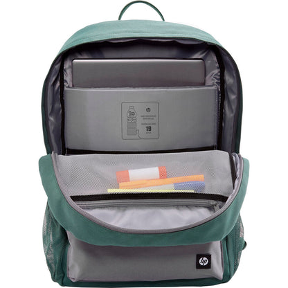 HP Campus Green Backpack | 15.6" Eco-Friendly Laptop Bag | Padded | Water-Resistant | Grey/Green