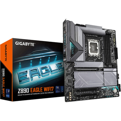 Gigabyte Z890 EAGLE WIFI7 ATX Motherboard | LGA 1851 | DDR5 OC | PCIe 5.0/M.2 | USB‑C/USB4 | Wi‑Fi 7 & 2.5 GbE